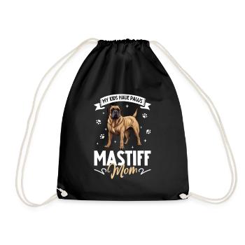 Assyrian Mastiff Mom - Drawstring Bag - black - Front