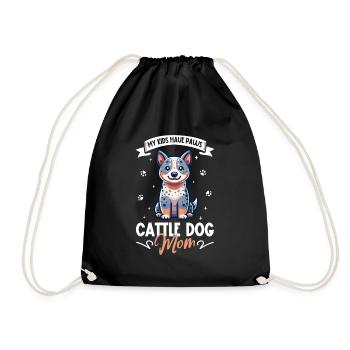 Maman de chien de bétail australien - Sac de sport léger - noir - Devant