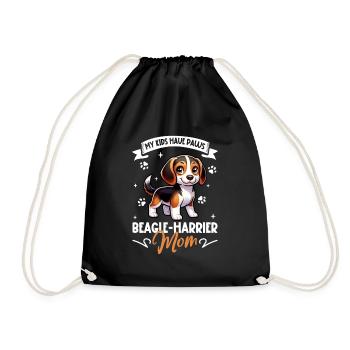 Beagle Harrier Mom - Drawstring Bag - black - Front