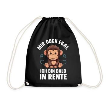 Ruhestand Rentner Rente Pension Renteneintritt - Turnbeutel - Schwarz - Vorne