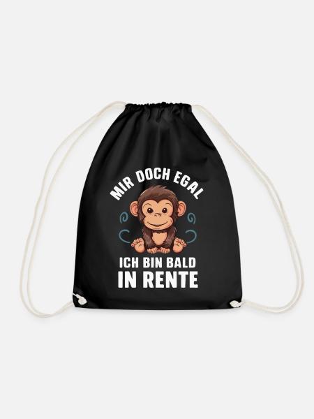 Ruhestand Rentner Rente Pension Renteneintritt - Turnbeutel - Schwarz