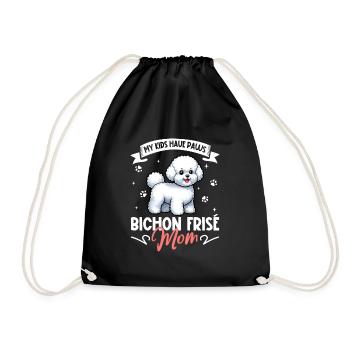 Bichon Frisé Mama - Sac de sport léger - noir - Devant