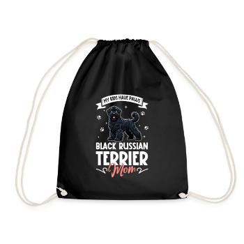 Maman terrier russe noir - Sac de sport léger - noir - Devant