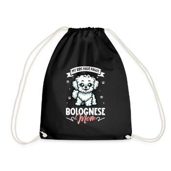 Bologneser Mama - Turnbeutel - Schwarz - Vorne