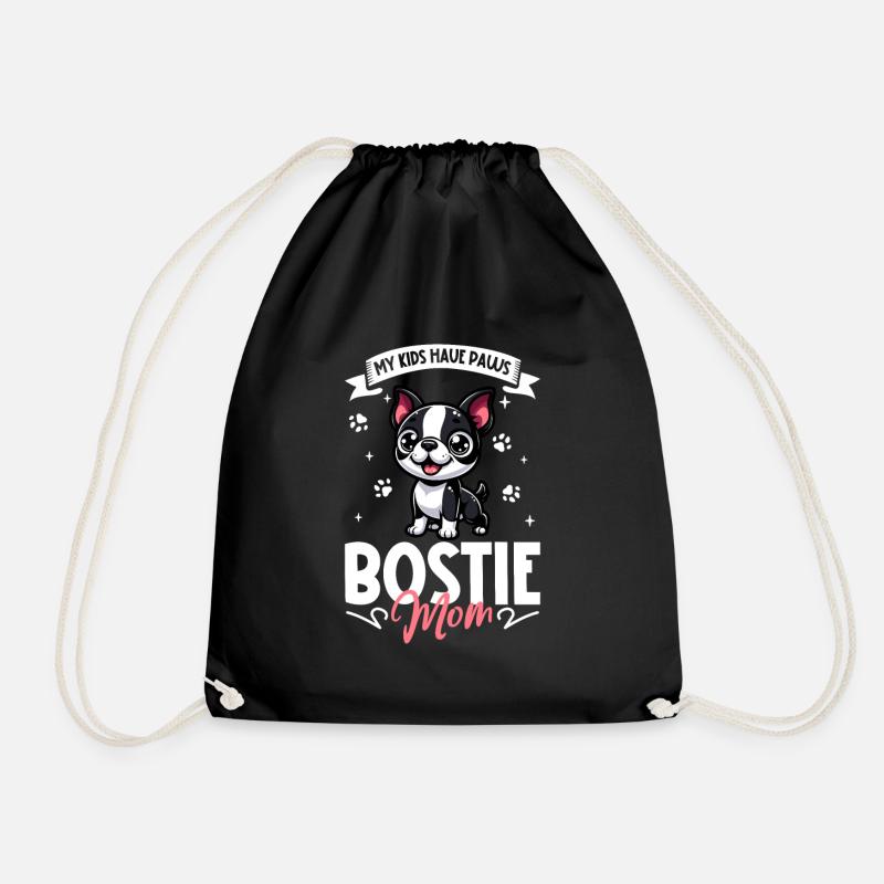 Boston Terrier Mama - Turnbeutel - Schwarz