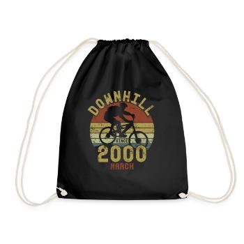 Birthday Downhill Bike Bike March 2000 - Drawstring Bag - black - Front