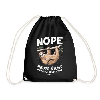 Sloth Sloths Animal Sleeping Lazy - Drawstring Bag - black - Front