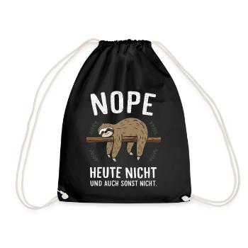 Sloth Sloths Animal Sleeping Lazy - Drawstring Bag - black - Front