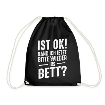 Funny Funny Funny Saying Funny Clothing - Drawstring Bag - black - Front