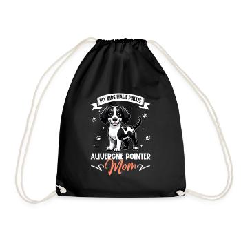 Braque d'Auvergne Mama - Drawstring Bag - black - Front