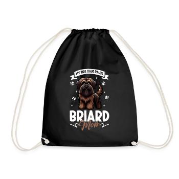 Briard Mom - Drawstring Bag - black - Front