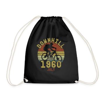 Birthday Downhill Bike Bike July 1960 - Drawstring Bag - black - Front