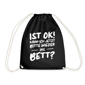 Funny Funny Funny Saying Funny Clothing - Drawstring Bag - black - Front