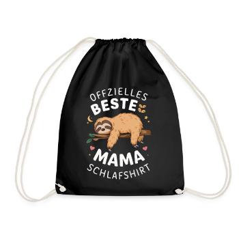 Sloth Sloths Animal Sleeping Lazy - Drawstring Bag - black - Front