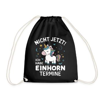 Unicorn Unicorns Mythical Creatures Mystical - Drawstring Bag - black - Front