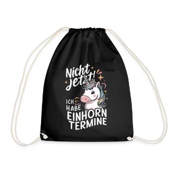 Unicorn Unicorns Mythical Creatures Mystical - Drawstring Bag - black - Front