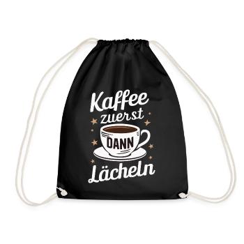 Coffee Coffee Coffee Drinkers Coffee Lovers - Drawstring Bag - black - Front