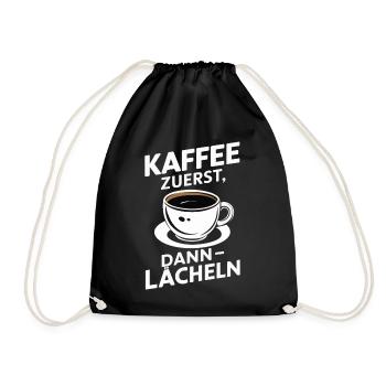 Coffee Coffee Coffee Drinkers Coffee Lovers - Drawstring Bag - black - Front