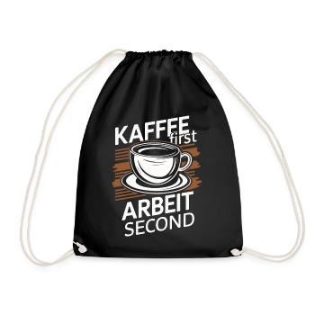 Coffee Coffee Coffee Drinkers Coffee Lovers - Drawstring Bag - black - Front