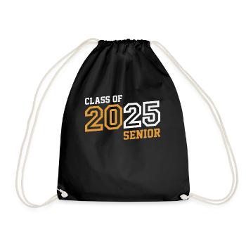 Class of 2025 Graduation 25 Back to School - Drawstring Bag - black - Front
