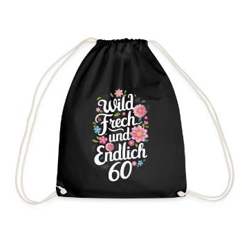 Birthday Gift 60 Years Birthday Child - Drawstring Bag - black - Front