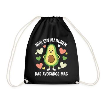 Avocado Frucht Vegan Vegetarier Veganer Avocados - Turnbeutel - Schwarz - Vorne