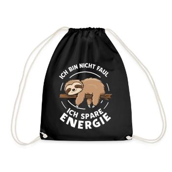 Sloth Sloths Animal Sleeping Lazy - Drawstring Bag - black - Front
