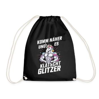 Unicorn Unicorns Mythical Creatures Mystical - Drawstring Bag - black - Front