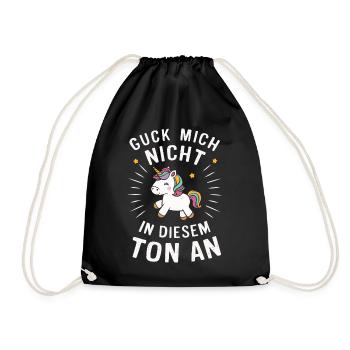 Unicorn Unicorns Mythical Creatures Mystical - Drawstring Bag - black - Front