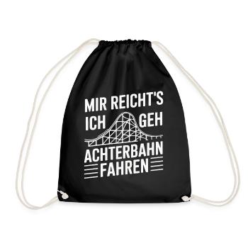 Roller Coaster Amusement Park Roller Coaster - Drawstring Bag - black - Front