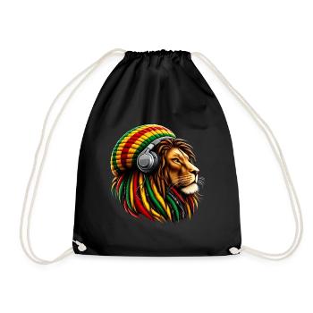 Rasta Reggae Headphone Jamaican Pride Lion Judah - Sac de sport léger - noir - Devant