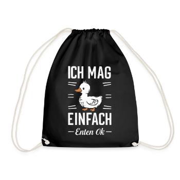 Mallard, Duck Birds, Duck, Dark Duck, Bird - Drawstring Bag - black - Front