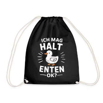 Mallard, Duck Birds, Duck, Dark Duck, Bird - Drawstring Bag - black - Front