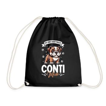 Continental Bulldog Mama - Turnbeutel - Schwarz - Vorne