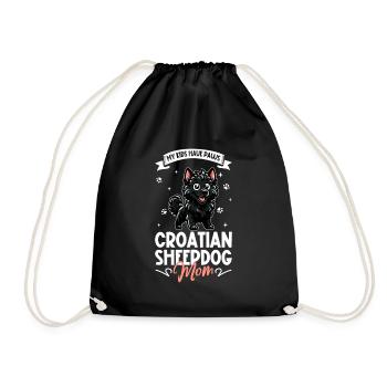 Croatian Shepherd Mom - Drawstring Bag - black - Front