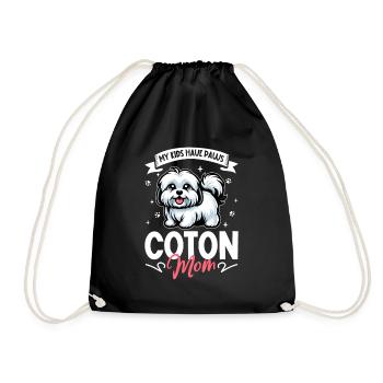 Coton de Tulear Mama - Sac de sport léger - noir - Devant