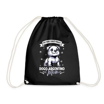 Dogo Argentino Mom - Drawstring Bag - black - Front