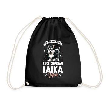 Laïka Mama de Sibérie orientale - Sac de sport léger - noir - Devant