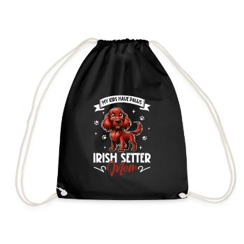 Irish Red Setter Mom - Drawstring Bag - black - Front