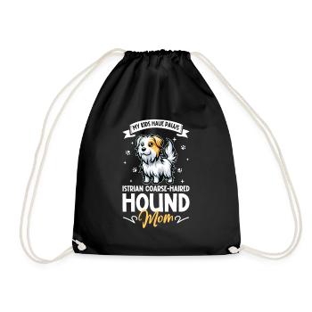 Rough-haired Istrian Hound Mom - Drawstring Bag - black - Front