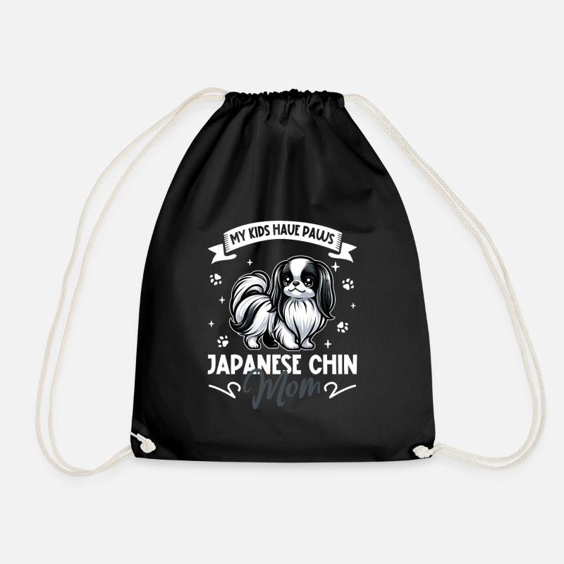 Japan Chin Mama - Drawstring Bag - black