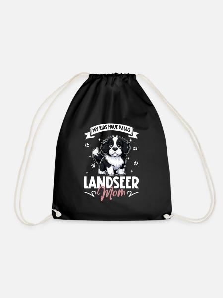 Landseer Mama - Turnbeutel - Schwarz
