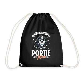 Portugiesischer Wasserhund Mama - Turnbeutel - Schwarz - Vorne