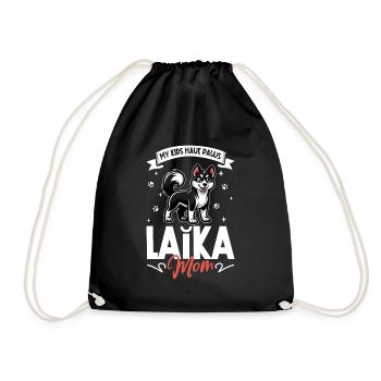 Laïka Mama russo-européenne - Sac de sport léger - noir - Devant