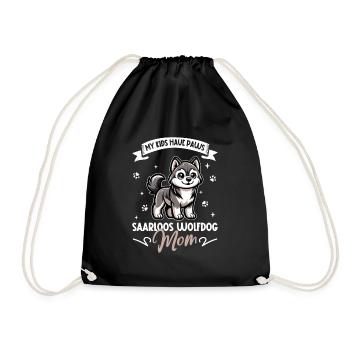 Saarloos Loup Maman Chien - Sac de sport léger - noir - Devant