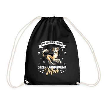Silken Windhound Mama - Turnbeutel - Schwarz - Vorne