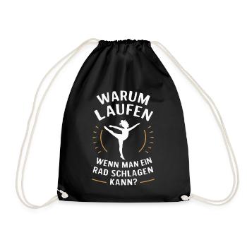 Gymnast Acrobatics Gymnastics Gymnastics - Drawstring Bag - black - Front