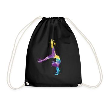 Gymnast Acrobatics Gymnastics Gymnastics - Drawstring Bag - black - Front