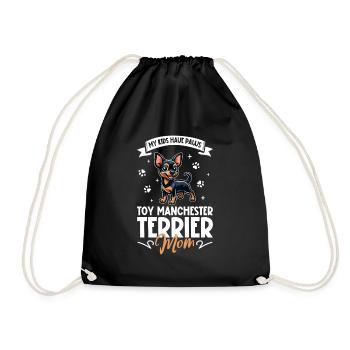 Manchester Terrier Mom - Drawstring Bag - black - Front