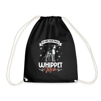 Whippet Mom - Drawstring Bag - black - Front